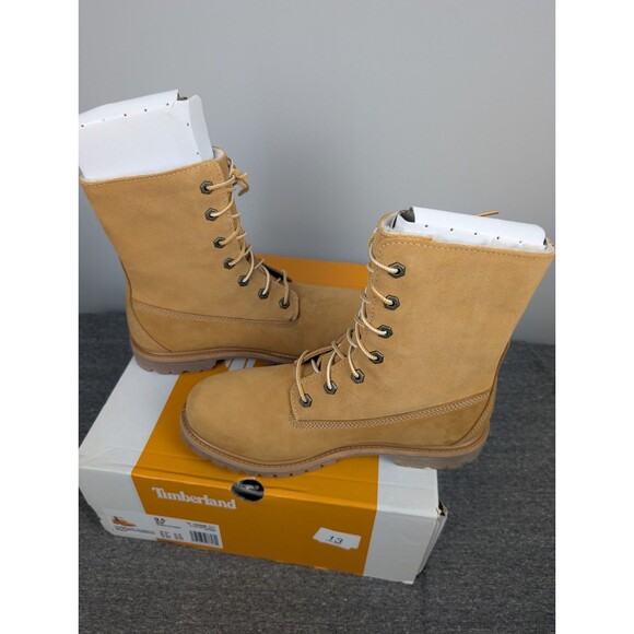 Timberland Women's Boots Size 9.5 Mid Calf Waterproof Brown Lace-up New With Box - Picture 5 of 13